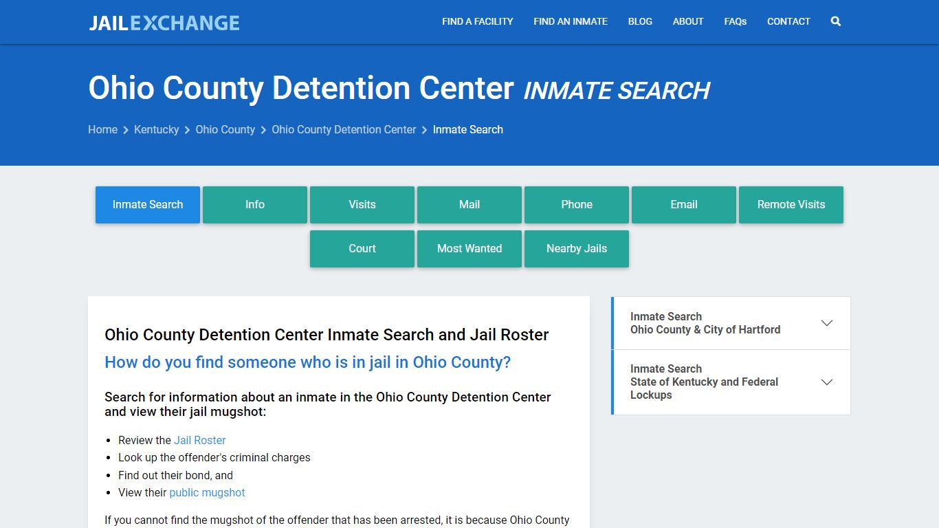 Inmate Search: Roster & Mugshots - Ohio County Detention Center, KY